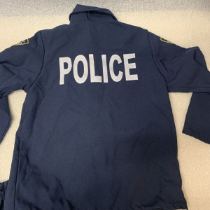 Uniforme de disfraz de oficial de policía para niños, profesiones