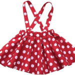 Conjunto de falda entrecruzada para niñas, vestido Minnie Mouse