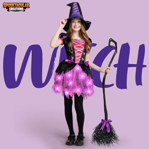 Vestido Bruja Disfraz Niña Halloween