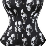 Corset Calaveras Disfraz Mujer