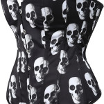 Corset Calaveras Disfraz Mujer