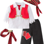 Conjunto de disfraz de pirata para niños y niños, bebes, halloween