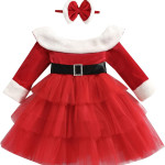 Vestido de Santa Claus para niña falda de cancán, Navidad, cuento