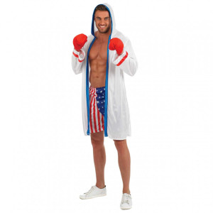 Disfraz De Boxeador Traje Rocky Halloween Para Hombre