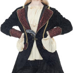 Chaqueta de capitán pirata para mujer, disfraz de piratas para Halloween Steanpunk