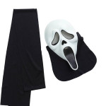 Disfraz de cara de fantasma de Scream, negro, talla único para adulto