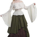 Disfraz renacentista para mujer, vestido medieval campesino,  duende, Halloween