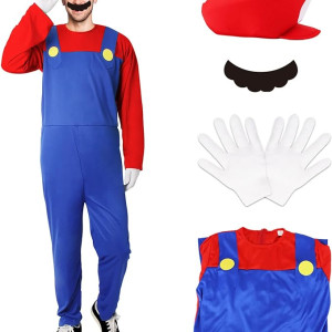 Disfraz Mario Bross Adulto y niño, halloween