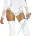 Sexy Forplay Lejos Lejos Star Wars Body Blanco Princesa Leia 2 piezas Disfraz