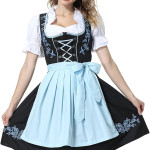 Vestido de tirolesa alemana para mujer, disfraz de Oktoberfest, disfraz de Halloween y cosplay