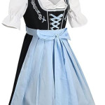 Vestido de tirolesa alemana para mujer, disfraz de Oktoberfest, disfraz de Halloween y cosplay