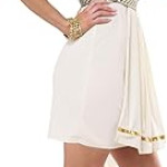 Toga clásica de lujo para mujer Disfraz Griega  Bata Blanca Vestido Traje Diosa Halloween