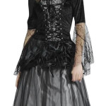 Disfraz de Halloween para mujer, vestido de fiesta retro, gótico, punk Bruja