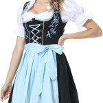 Vestido de tirolesa alemana para mujer, disfraz de Oktoberfest, disfraz de Halloween y cosplay