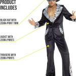 Trajes de los 70 para hombre, Disfraz de proxeneta de los 70 Discoteca Pimp Daddy Halloween