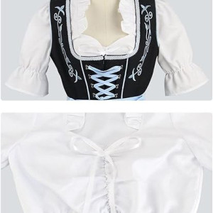 Vestido de tirolesa alemana para mujer, disfraz de Oktoberfest, disfraz de Halloween y cosplay