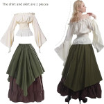 Disfraz renacentista para mujer, vestido medieval campesino,  duende, Halloween