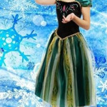 Vestido Frozen Disfraz Ana de Frozen Traje Princesas Cosplay