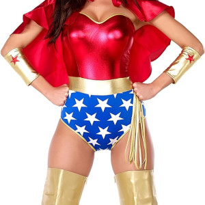 Disfraz Sexy Mujer Maravilla, super Heroe, Halloween