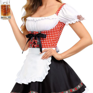 Disfraces para mujer, vestido alemán, disfraz bávaro, trajes de Oktoberfest, trajes de cerveza