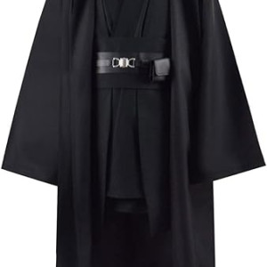 Disfraz de túnica para adulto uniforme de Obi Wan Kenobi, disfraz de Anakin Skywalker, túnica con capucha, conjunto completo de disfraz Sith.