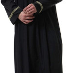 Traje de Hombre Musulmán árabe para Hombre de Manga Larga Abaya Kaftan Islámico Halloween disfraz