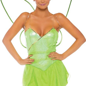 Traje De Campanita Tinker Bell Hada Del Bosque Disfraz Para Mujer Vestido Halloween