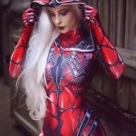 Disfraz de cosplay de Gwen Stacy, Into The Spider Woman  Verse Gwenom , traje de superhéroe para Halloween