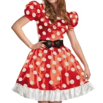 Disfraz de Minnie Mouse Adulto Traje Disney Halloween Elegante Vestido