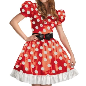 Disfraz de Minnie Mouse Adulto Traje Disney Halloween Elegante Vestido