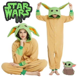 Disfraz de  Baby Yoda para adultos, pijama  The Mandalorian, StarWars