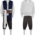 Disfraz de Jack Sparrow para adulto, disfraz de pirata de Jackie, Halloween, trajes de lujo para hombre, chaqueta de uniforme de aventura, conjunto completo