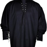 Camisa negra gotica, medieval, victoriana, disfraz, halloween