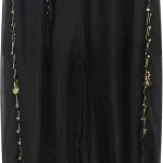 Pantalón para belly dance, negro con transparencia, disfraz, halloween