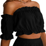 Conjunto negro, camisa y falda, bruja, pirata, disfraz, Halloween