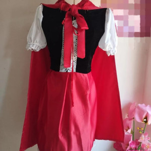 Traje de Caperucita roja para niña, cuentos, fantasía, disfraz, Halloween