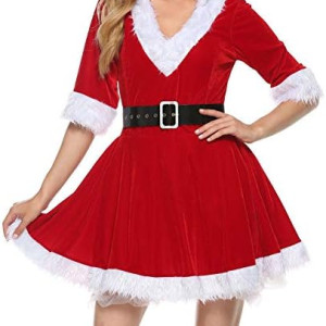 Vestido rojo Santa Claus, señora Claus, navidad