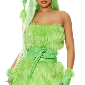 Traje de la novia del Grinch, vestido peluche, navidad, disfraz, cuentos