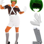 Disfraz De La Fabrica de Chocolate Wonka Umpa Lumpa par Mujer Halloween