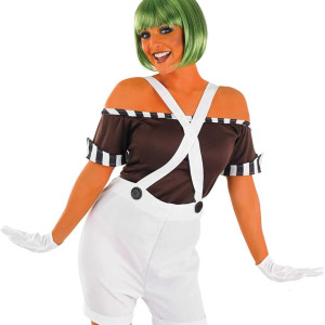 Disfraz De La Fabrica de Chocolate Wonka Umpa Lumpa par Mujer Halloween