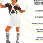 Disfraz De La Fabrica de Chocolate Wonka Umpa Lumpa par Mujer Halloween